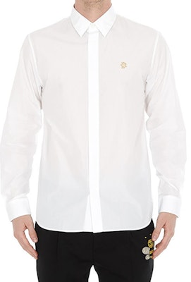 디올 솔리드 컬러 로고 스퀘어 넥 긴팔 셔츠. 923C518W8444-081 Lookbook 디올 솔리드 컬러 로고 스퀘어 넥 긴팔 셔츠. 923C518W8444-081