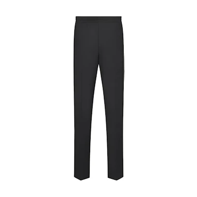 DIOR Solid Color Mid-Waist Straight Zip Casual Pants Grey 493C158A6267-C889
