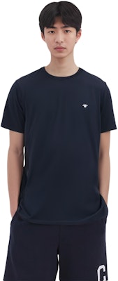 DIOR 素色海軍藍圓領短袖休閒T恤 733J603B053-3580 Purchase DIOR 素色海軍藍圓領短袖休閒T恤 733J603B053-3580