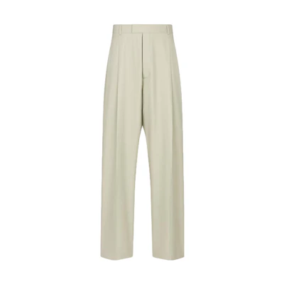 DIOR Solid Color Straight-Leg Casual Pants Green. 413C102A6002-C610