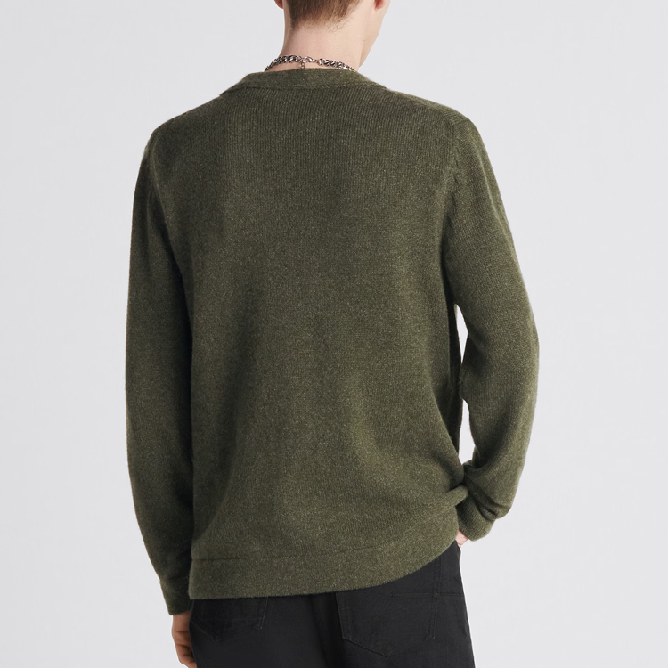 DIOR  Solid Color V-Neck Button Knit Cardigan Sweater. 243M230AT474-C680 圖 11