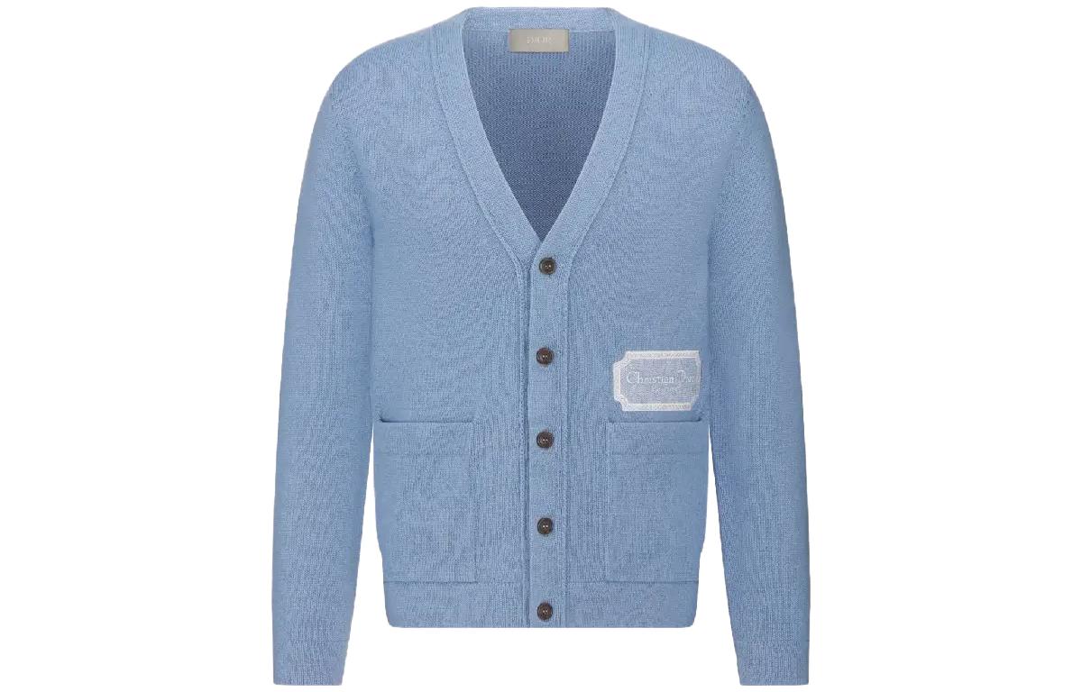 DIOR  Solid Color V-Neck Button Knit Cardigan Sweater. 243M230AT474-C680 圖 13