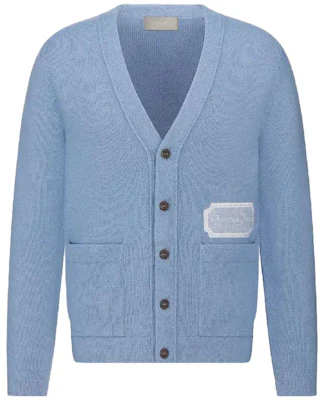 DIOR Solid Color V-Neck Button Knit Cardigan Sweater. 243M230AT474-C680 5