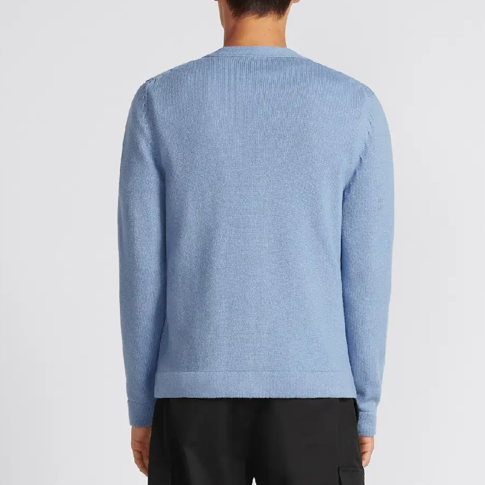 DIOR  Solid Color V-Neck Button Knit Cardigan Sweater. 243M230AT474-C680 圖 17