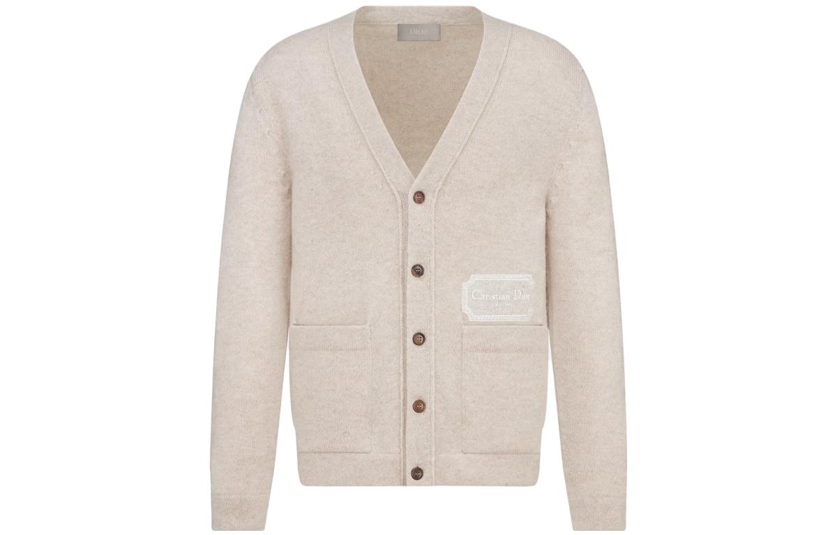 DIOR  Solid Color V-Neck Button Knit Cardigan Sweater. 243M230AT474-C680 圖 2