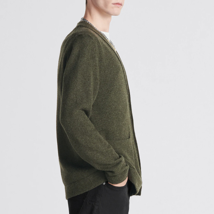 DIOR  Solid Color V-Neck Button Knit Cardigan Sweater. 243M230AT474-C680 圖 10