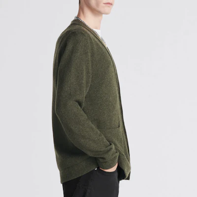 DIOR Solid Color V-Neck Button Knit Cardigan Sweater. 243M230AT474-C680 2