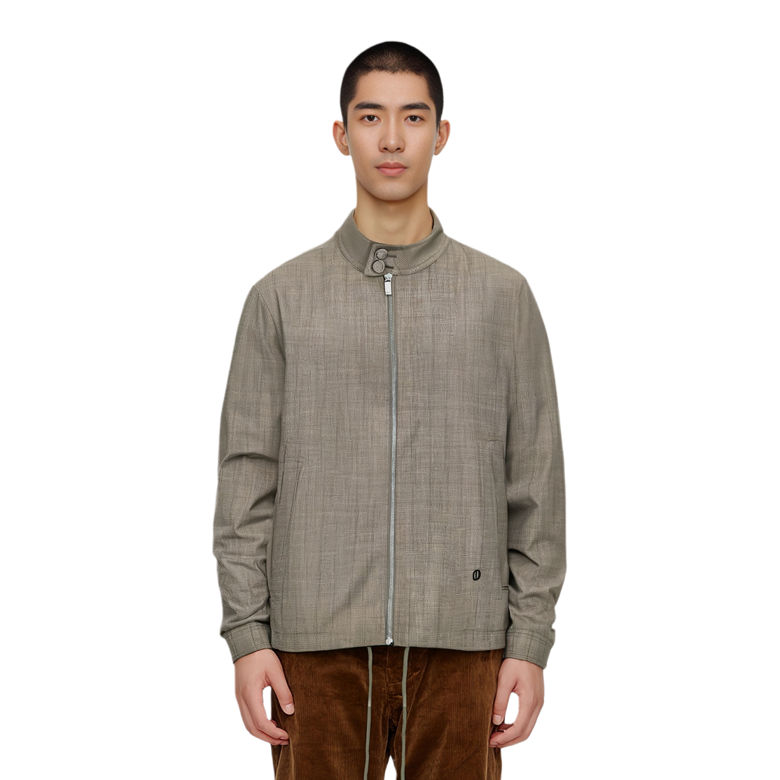 DIOR  Solid Color Zip-Up Jacket in Taupe Gray 113C440A5727-C880 圖 4