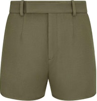 Dior Solid Simple Casual Straight Shorts Green. 383J131A0828-C689 Dior Solid Simple Casual Straight Shorts Green. 383J131A0828-C689