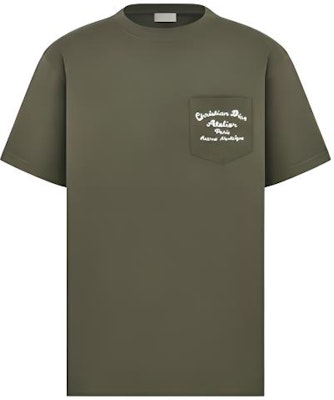 DIOR SS22 背面字母印花圓領T恤 深綠色。 293J645A0677-C680 Buy DIOR SS22 背面字母印花圓領T恤 深綠色。 293J645A0677-C680