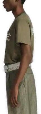 DIOR SS22 Back Letter Print Crew Neck T-Shirt Deep Green. 293J645A0677-C680 Details for DIOR SS22 Back Letter Print Crew Neck T-Shirt Deep Green. 293J645A0677-C680