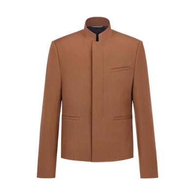 DIOR SS22 Brown Wool Long Sleeve Casual Blazer. 283C251A4739-C132