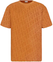 DIOR SS22 Logo Graphic Crewneck Cotton T-Shirt Orange 113J692A0614-C141 DIOR SS22 Logo Graphic Crewneck Cotton T-Shirt Orange 113J692A0614-C141