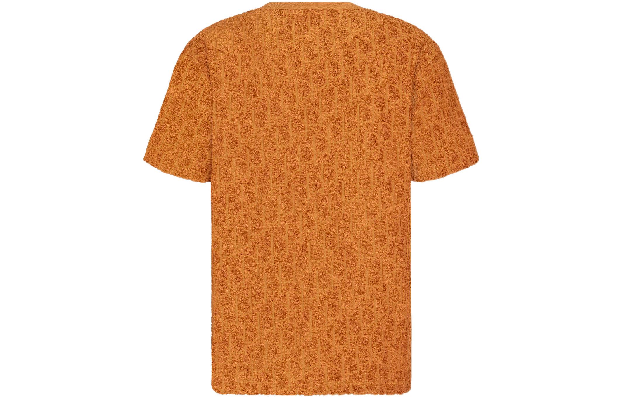 Lookbook Camiseta DIOR SS22 Logo Gráfico Cuello Redondo de Algodón Naranja 113J692A0614-C141
