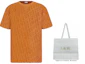 Shop Camiseta DIOR SS22 Logo Gráfico Cuello Redondo de Algodón Naranja 113J692A0614-C141
