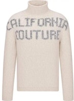 DIOR SS23 Ivory Letter Print High-Neck Long-Sleeve Sweater. 313M634AT512-C080 DIOR SS23 Ivory Letter Print High-Neck Long-Sleeve Sweater. 313M634AT512-C080