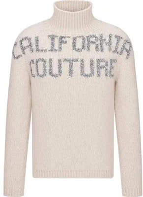 DIOR SS23 Ivory Letter Print High-Neck Long-Sleeve Sweater. 313M634AT512-C080 Buy DIOR SS23 Ivory Letter Print High-Neck Long-Sleeve Sweater. 313M634AT512-C080