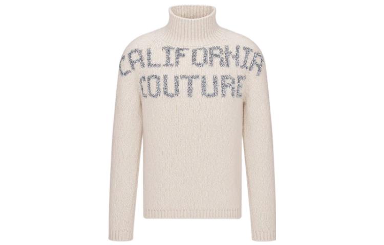 Order DIOR 2023春夏象牙色字母印花高领长袖毛衣. 313M634AT512-C080