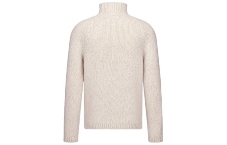 Lookbook DIOR 2023春夏象牙色字母印花高领长袖毛衣. 313M634AT512-C080