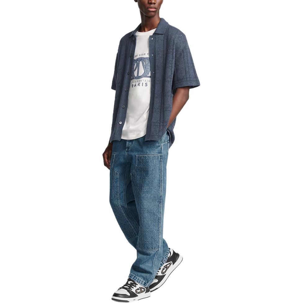 Details for DIOR SS24 Camiseta Blanca Suelta con Logo Estampado. 493J642A0817-C085