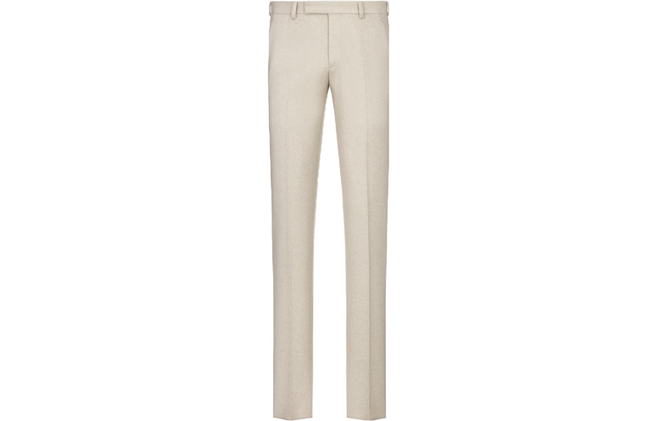 Order DIOR SS24 純色百褶休閒拉鍊長褲 卡其色 413C107A6066-C110