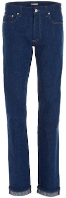 DIOR Seluar Jeans Butang Kulit Patch Logo Biru Straight-Leg 013DS00B273X-588B Order DIOR Seluar Jeans Butang Kulit Patch Logo Biru Straight-Leg 013DS00B273X-588B