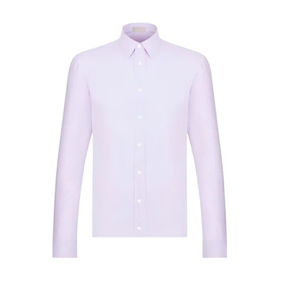 DIOR Striped Collar Button-Up Long Sleeve Shirt Light Purple 343C559A5982-C084