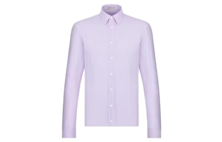 Order Camisa DIOR Manga Larga Rayada con Cuello y Botones en Morado Claro. 343C559A5982-C084