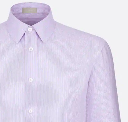 DIOR Striped Collar Button-Up Long Sleeve Shirt Light Purple 343C559A5982-C084 Cheap DIOR Striped Collar Button-Up Long Sleeve Shirt Light Purple 343C559A5982-C084