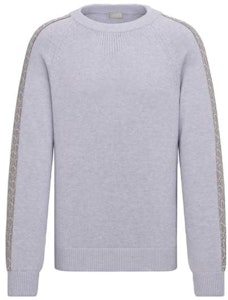 DIOR 條紋針織圓領毛衣 灰色長袖 113M638AT187-C880 Buy DIOR 條紋針織圓領毛衣 灰色長袖 113M638AT187-C880