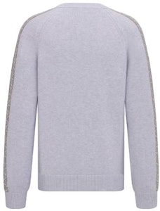 DIOR 條紋針織圓領毛衣 灰色長袖 113M638AT187-C880 Lookbook DIOR 條紋針織圓領毛衣 灰色長袖 113M638AT187-C880