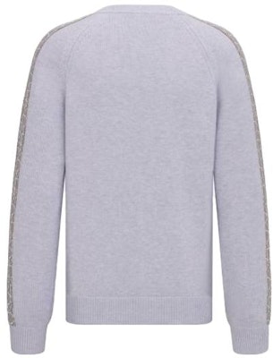 DIOR 條紋針織圓領毛衣 灰色長袖 113M638AT187-C880 Lookbook DIOR 條紋針織圓領毛衣 灰色長袖 113M638AT187-C880