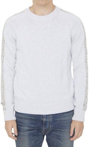 DIOR 條紋針織圓領毛衣 灰色長袖 113M638AT187-C880 Shop DIOR 條紋針織圓領毛衣 灰色長袖 113M638AT187-C880