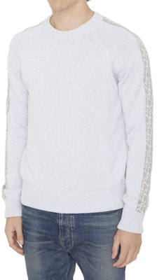 DIOR 條紋針織圓領毛衣 灰色長袖 113M638AT187-C880 Purchase DIOR 條紋針織圓領毛衣 灰色長袖 113M638AT187-C880