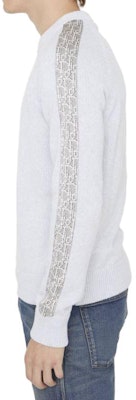 DIOR 條紋針織圓領毛衣 灰色長袖 113M638AT187-C880 Sizing DIOR 條紋針織圓領毛衣 灰色長袖 113M638AT187-C880