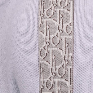 DIOR 條紋針織圓領毛衣 灰色長袖 113M638AT187-C880 Cheap DIOR 條紋針織圓領毛衣 灰色長袖 113M638AT187-C880