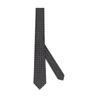 DIOR Tie Black with Signature Jacquard Pattern. 48C1047B0961C984