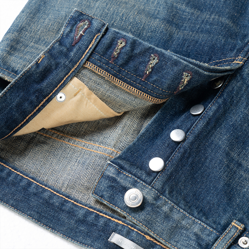 Details for DIOR 復古標誌直筒牛仔褲帶側拉鍊口袋-藍色 193D011BY513-C520