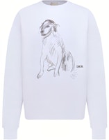 DIOR White Animal Print Crewneck Sweatshirt 383J679A0807-C088 DIOR White Animal Print Crewneck Sweatshirt 383J679A0807-C088