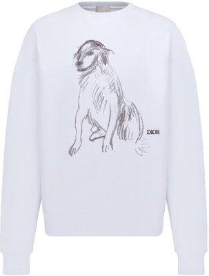디올 화이트 애니멀 프린트 크루넥 스웨트셔츠 383J679A0807-C088 Order 디올 화이트 애니멀 프린트 크루넥 스웨트셔츠 383J679A0807-C088