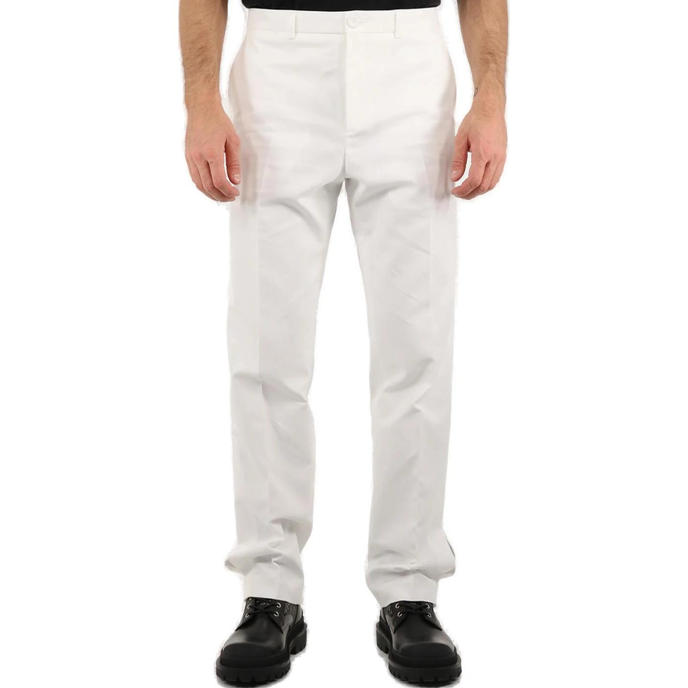 Dior  White Cotton Button Casual Pants 213C133A4451-030