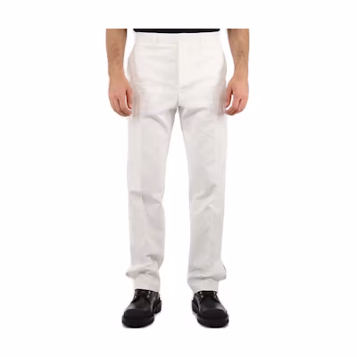 Dior White Cotton Button Casual Pants 213C133A4451-030