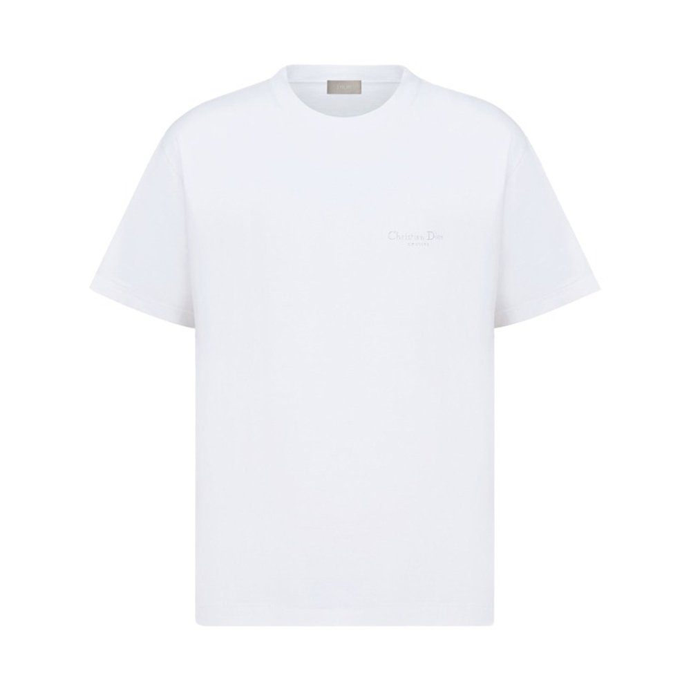 DIOR  White Crewneck Short-Sleeve T-Shirt SS23 383J696A0817-C070