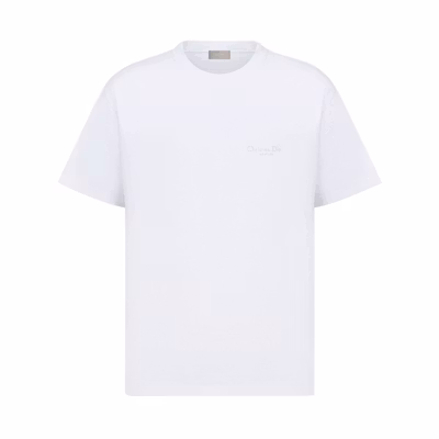 DIOR White Crewneck Short-Sleeve T-Shirt SS23 383J696A0817-C070