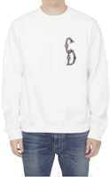 DIOR White Crewneck Sweatshirt with Solid Logo Embroidery. 343J699A053-1C087 DIOR White Crewneck Sweatshirt with Solid Logo Embroidery. 343J699A053-1C087