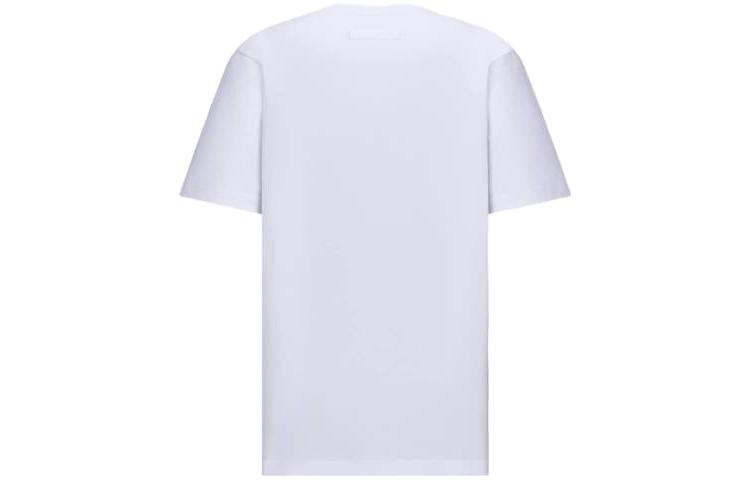 Lookbook DIOR  White Letter Print Crewneck Short-Sleeve T-Shirt 393J696E0847-C086