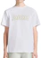 Shop DIOR White Letter Print Crewneck Short-Sleeve T-Shirt 393J696E0847-C086