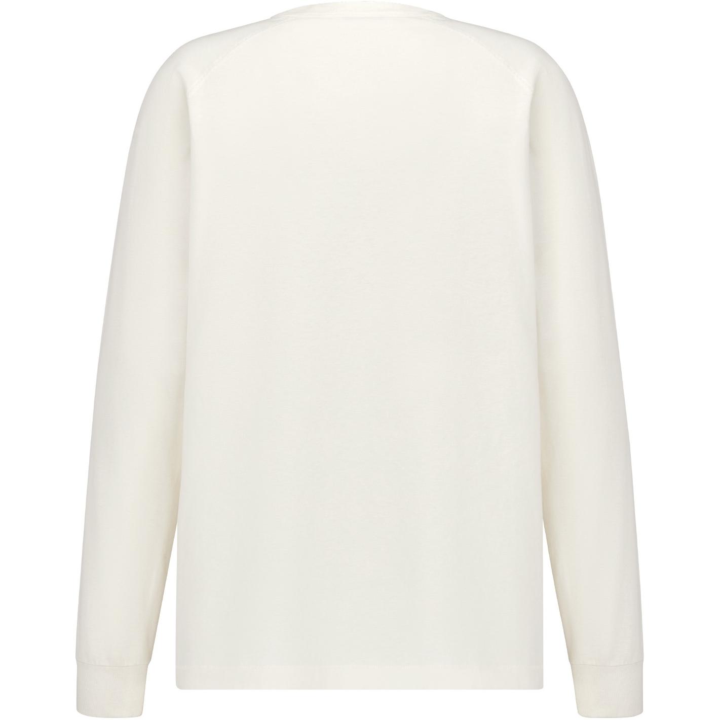 Lookbook ディオール ホワイト ロゴ刺繍 クルーネック 長袖 カジュアル Tシャツ 313J643A0753-C080