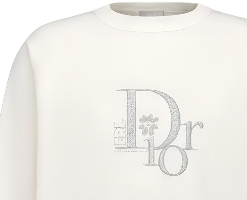 ディオール ホワイト ロゴ刺繍 クルーネック 長袖 カジュアル Tシャツ 313J643A0753-C080 Purchase ディオール ホワイト ロゴ刺繍 クルーネック 長袖 カジュアル Tシャツ 313J643A0753-C080