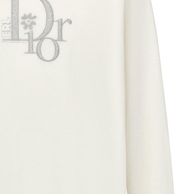 ディオール ホワイト ロゴ刺繍 クルーネック 長袖 カジュアル Tシャツ 313J643A0753-C080 Cheap ディオール ホワイト ロゴ刺繍 クルーネック 長袖 カジュアル Tシャツ 313J643A0753-C080